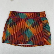 Smartwool S Athletic Skort Skirt Multi Color Striped Built In Shorts Merino Wool