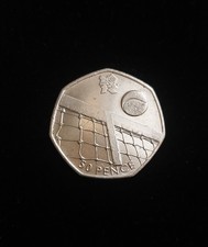 London Olympic Games 2012 Tennis 50p-Fifty Pence Coin,Minted 2011,circulated,VGC - Available on eBay