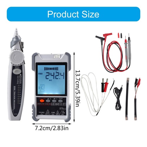 Handheld Networking Cable Tester LCD Display POE Test Length Measure Tool - Photo 8/8