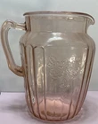 Anchor Hocking Mayfair Open Rose Pink Depression Pitcher 80 oz 8.5"