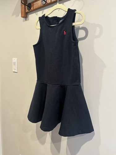 Polo Ralph Lauren Girls Dress Fit Flare Sleeveless Navy Blue Size 5 - Picture 3 of 7