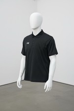 Black Under Armour UA Tech Men's Team Polo Short Sleeve Large Brand New Tags