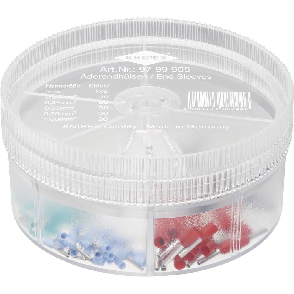 Knipex 97 99 905 assortiment d'embouts de câblage simples de 0.25 mm² de section