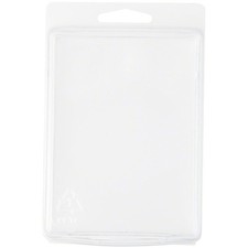 Contenedor de plástico transparente para almacén de colección, 4,44" H x 3,31" W x 1,5" D