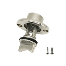 1  Boat Drain Plug Oval 316 Stainless Steel for Garboard with Screws O-Ring 3/4