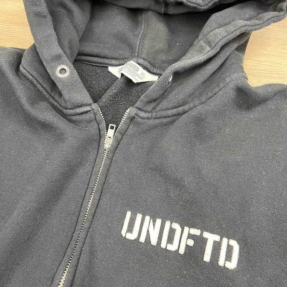 Sudadera con Capucha Vintage Undefeated UNDFTD Negra Cremallera Completa Para Hombre XL Hecha en EE. UU. Foto 2 de 4