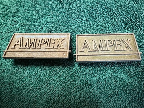 2 Original AMPEX  BADGEs FOR Tube Preamplifier Amplifier reel to reel tape deck