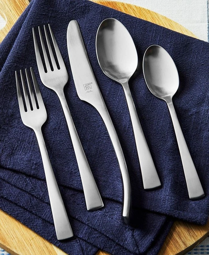 ZWILLING J.A. Henckels Bellesara 45-pc 18/10 Flatware Shiny Set serv for 8 NIB
