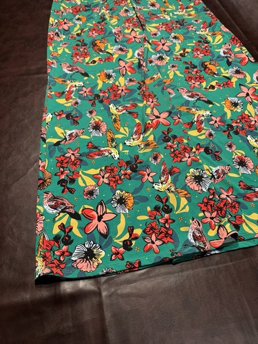 LuLaRoe XL Dani abito lungo tubino multicolore floreale uccellini senza maniche - Foto 15 di 17