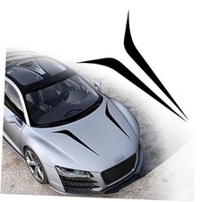 2pcs 39" Car Hood Stripe Sticker for Auto Racing Sport Body Side Skirt Black