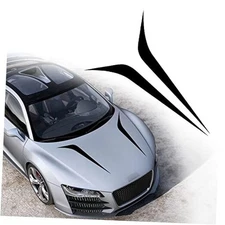  2pcs 39" Car Hood Stripe Sticker for Auto Racing Sport Body Side Skirt Black