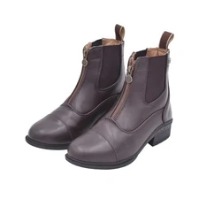 OVATION Women's Quantum Zip Paddock Brown Boots (470802BRN)