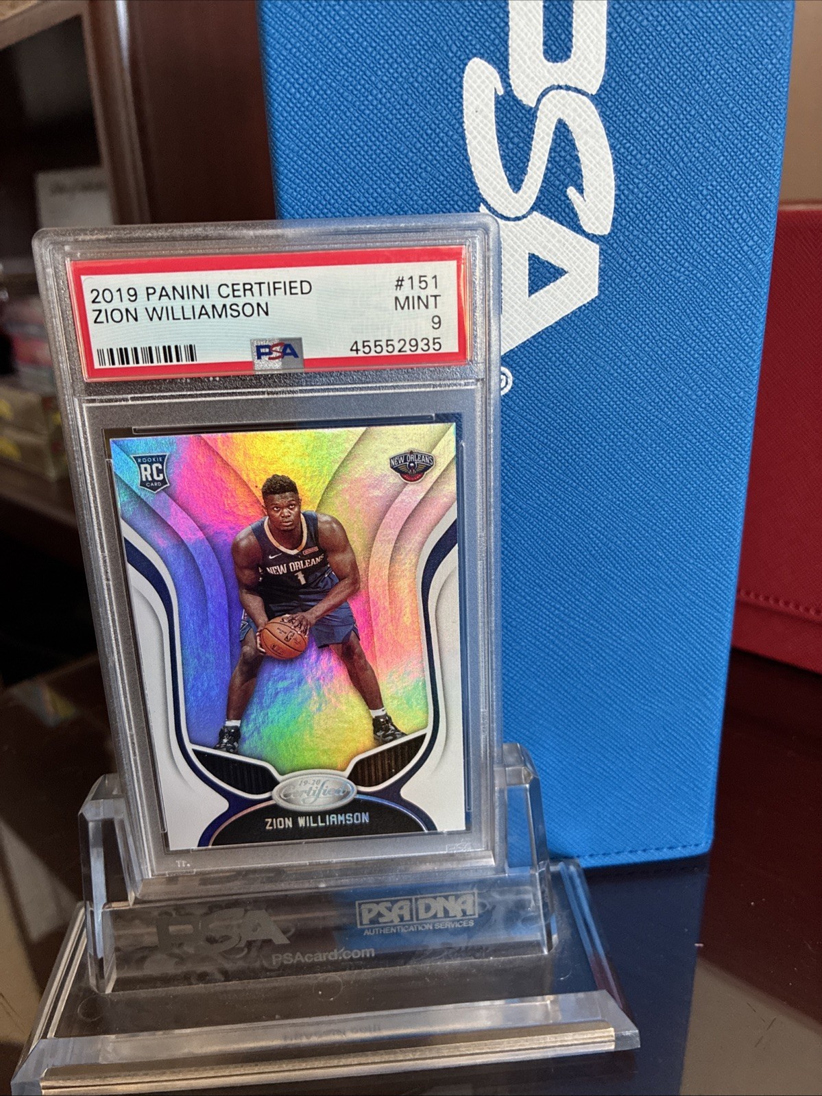 2019-20 Panini Certified Rookies Zion Williamson #151 (RC) PSA 9