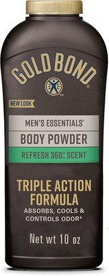 Men's Body Powder 10 oz - Talc-Free, Refresh 360° Scent for Moisturizing Comfort