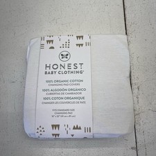 Honest baby 100 Organic Cotton White Changing Pad Sheet Cover 16x32" New