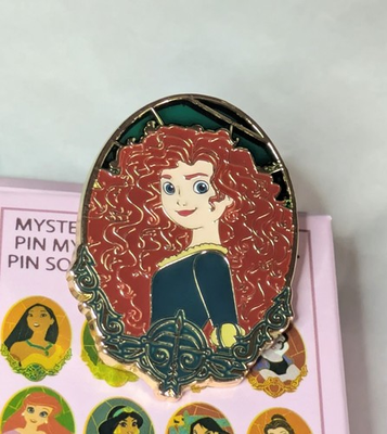 #ad #ad Loungefly Disney Princess Stained Glass Portrait Blind Box Pin Merida Opened $14.95