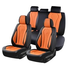 Automotive Seat Covers, Car Seat Covers Full Set, Orange FullSet Black/Orange