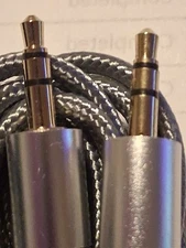 TWO- Aux Cord 10ft 3.5mm TO 3.5mm Male to Male MODEL BL1895 WIRELESS GEAR  GREY