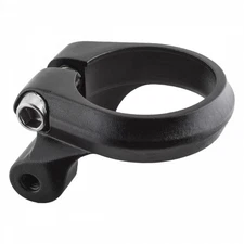 Sunlite Alloy Seat Post Clamp 34.9mm with Built-In Rear Rack Mount, Black