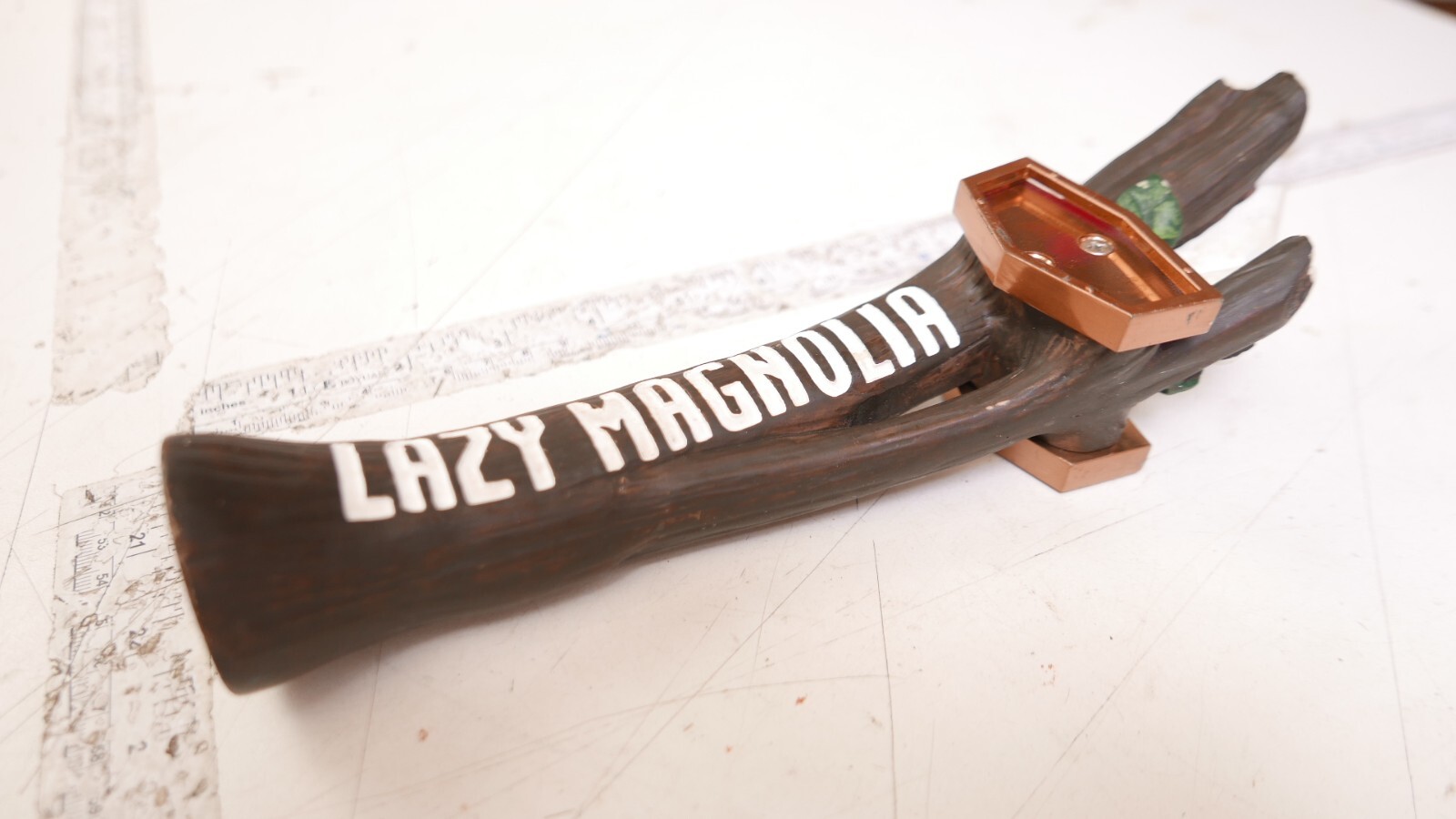 Lazy Magnolia Brewery Figural Logo Beer Tap Handle 10” Tall