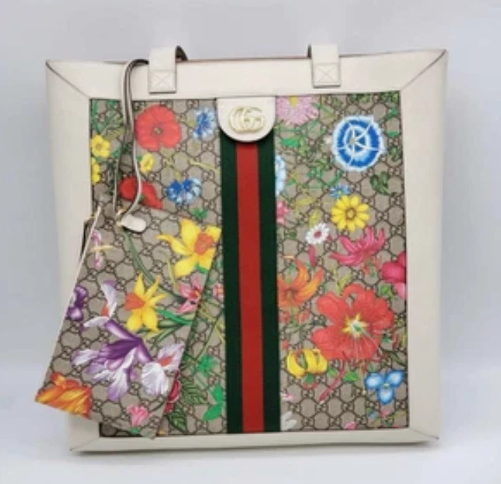 Bolsa tote Gucci 519335 grande Ophidia Flora com bolsa e organizador nova autenticada - Imagem 3 de 4
