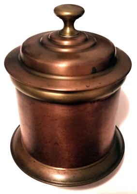 RARE VINTAGE SHAPE - SOLID COOPER CANISTER CONTAINER FOR FLOUR SUGAR COFFEE ETC.