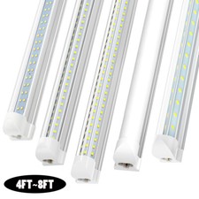 T8 4FT 36W LED Tube Light Bulbs 72W 90W 8FT LED Shop Lights Fixtures 5000K 6000K