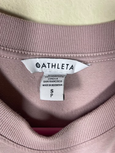 Athleta Retroterry Sweatshirt mit Rundhalsausschnitt in Smoked Mauve sportlich Gr. SP - Bild 3 von 6