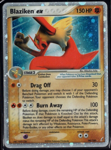 Blaziken ex 90/100 Ultra Rare EX Crystal Guardians Pokémon TCG Moderately Played - Picture 1 of 2