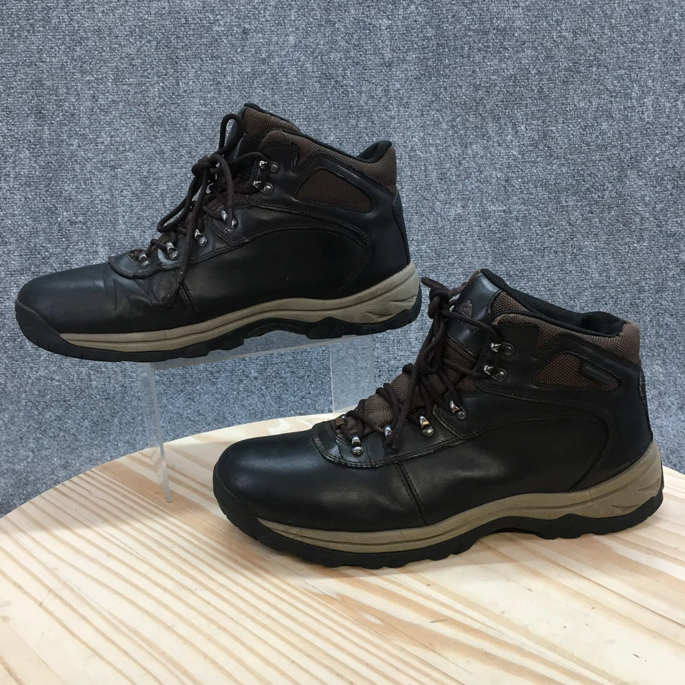 OZARK Trail Waterproof Boots Mens 12 Black Leather Round Toe Lace Up Ankle Top - Image 2 of 4