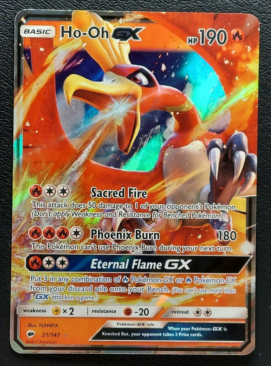 Ho-Oh GX #21/147. Ultra Rare. Holo Rare Pokémon.Burning Shadows Mint NEW