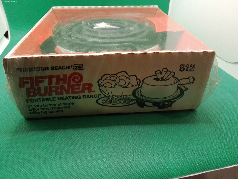Hamilton Beach Fifth горелка #812 новый из старых запасов запечатанный винтажный портативный нагревательный диапазон - Изображение 4 из 4