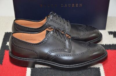 Ralph Lauren Crockett & Jones Made in England Marlow Wingtip Shoes 