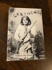 Geronimo Hair Strand Lock Piece Speck Relic Unsigned Americana mini museum