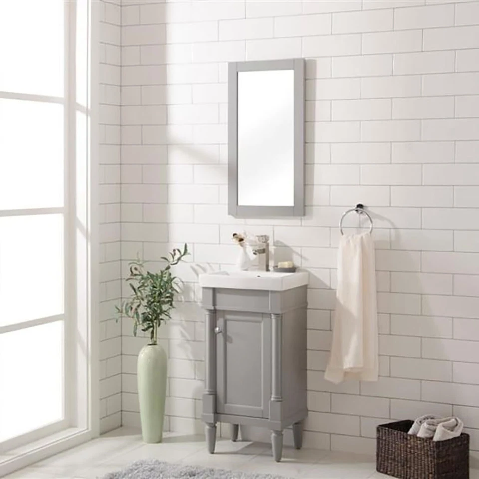 Tocador de fregadero Legion Furniture 18 pulgadas gris Foto 3 de 3