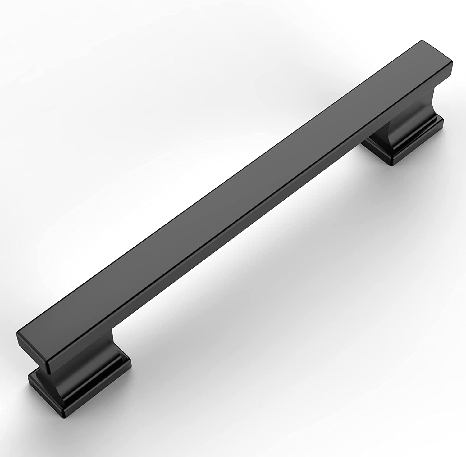 10 Pack Matte Black Cabinet Pulls 5 Inch(128Mm) Hole Centers Kitchen Cabinet Han