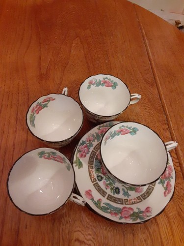 Set Of 4 Copeland Grosvenor China Indian Tree Demitasse Cup &Saucer - Picture 5 of 13