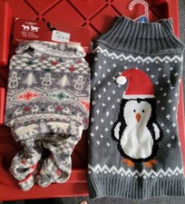2 PacK PET Christmas PAJAMAS: 1 XS DOG OR CAT / 1 LARGE VEST