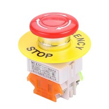 Emergency Stop Push Button Switch AC 660V 10A Switch Latching Self Lock Mushroom
