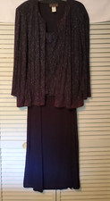 Alex Evenings 2 Piece Dress  Jacket Women 22W Purple Mother of The Bride 1120