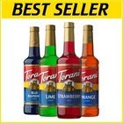 Italian Soda Syrup Variety: Blue Raspberry, Lime, Strawberry, and Orange Set