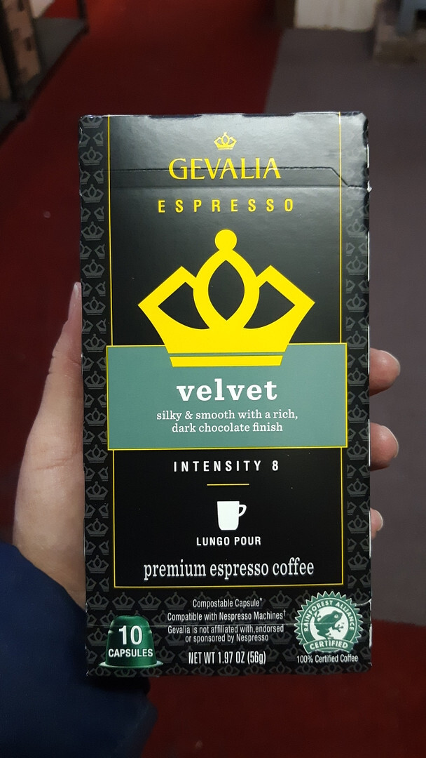 Gevalia Nespresso VELVET Espresso Pods 10 Capsules Intensity 8