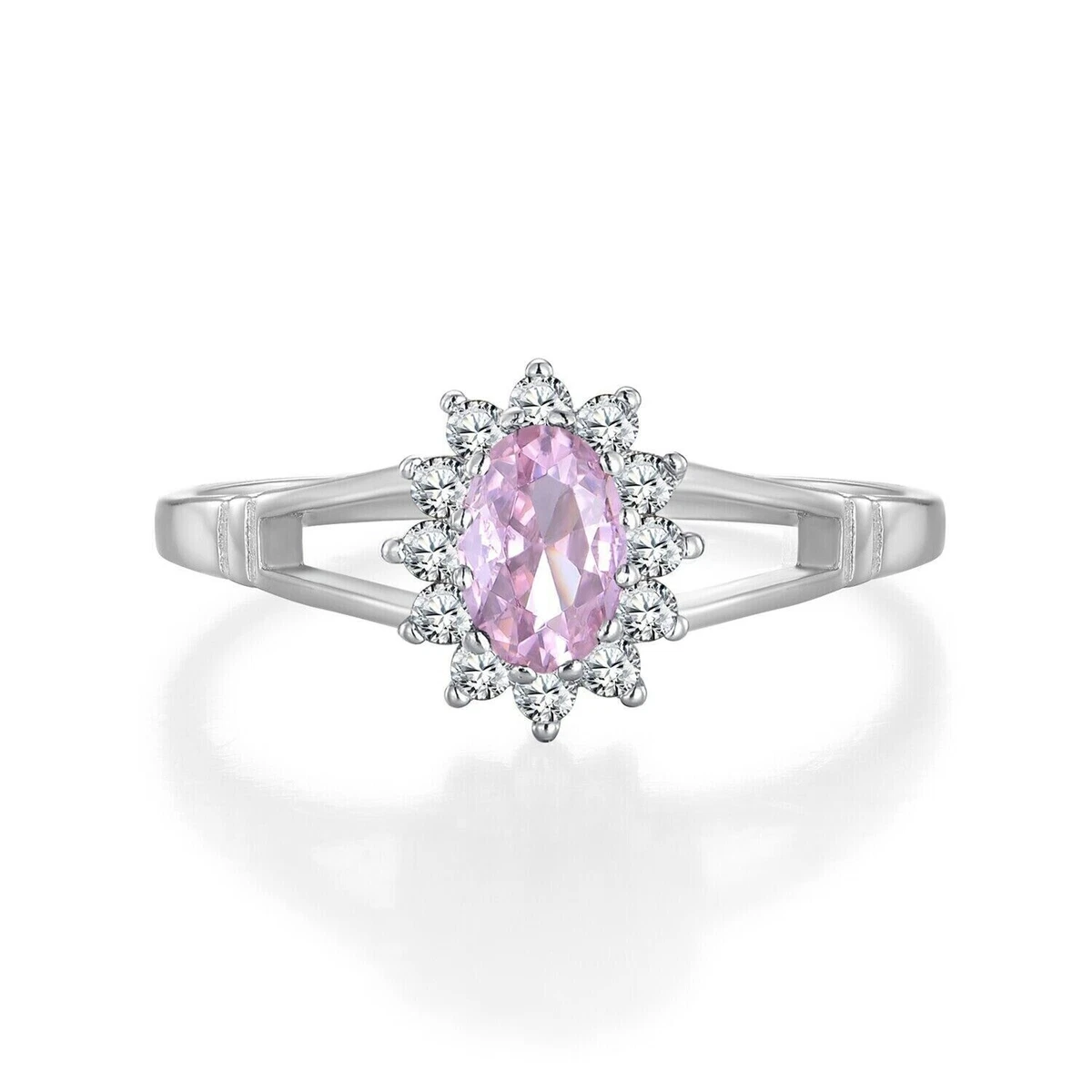 Peach pink shop sapphire ring