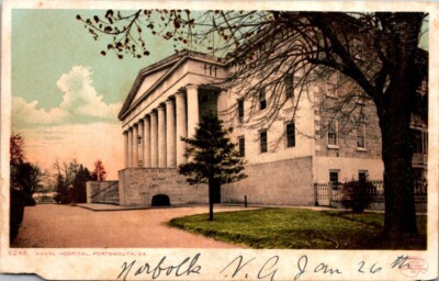 Postcard Naval Hospital Portsmouth Va Undivided Back