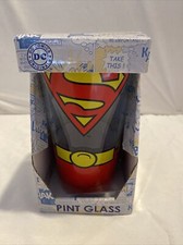 Superman pint glass red in box DC Comics Original