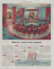 Ideas for a quick-service restaurant: Armstrong Linoleum ad 1946 SEP