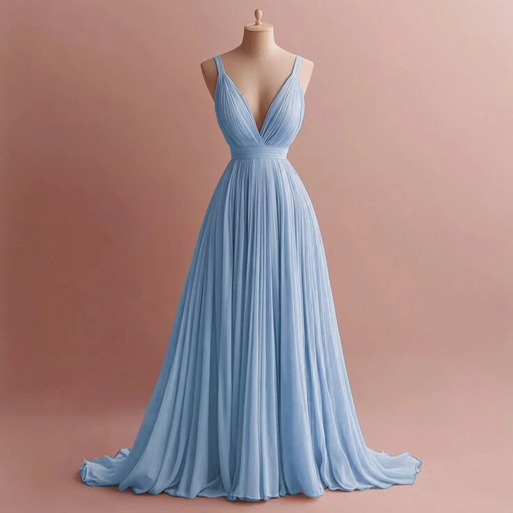 Chiffon Wedding Dress Summer Beach Dress Off Shoulder A Line Elegant Bridal Gown - Image 3 of 4