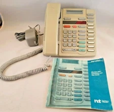 Northern Telecom Nortel Meridian M8417 2-Line Phone (Beige) Tested W/ Instruc