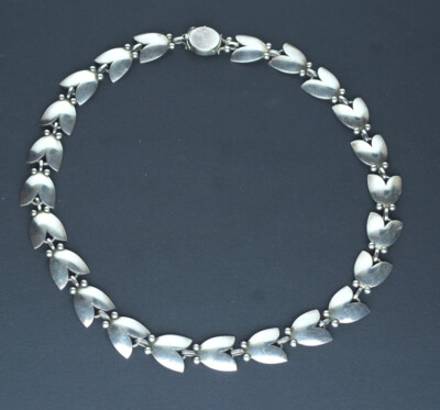 Georg Jensen Halskette''Tulip'' Nr.66 Sterling Denmark, Design Harald Nielsen 1930