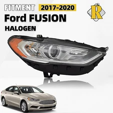 Headlight For 2017-2020 Ford Fusion Halogen w/o DRL w/ bulb Right Passenger Side